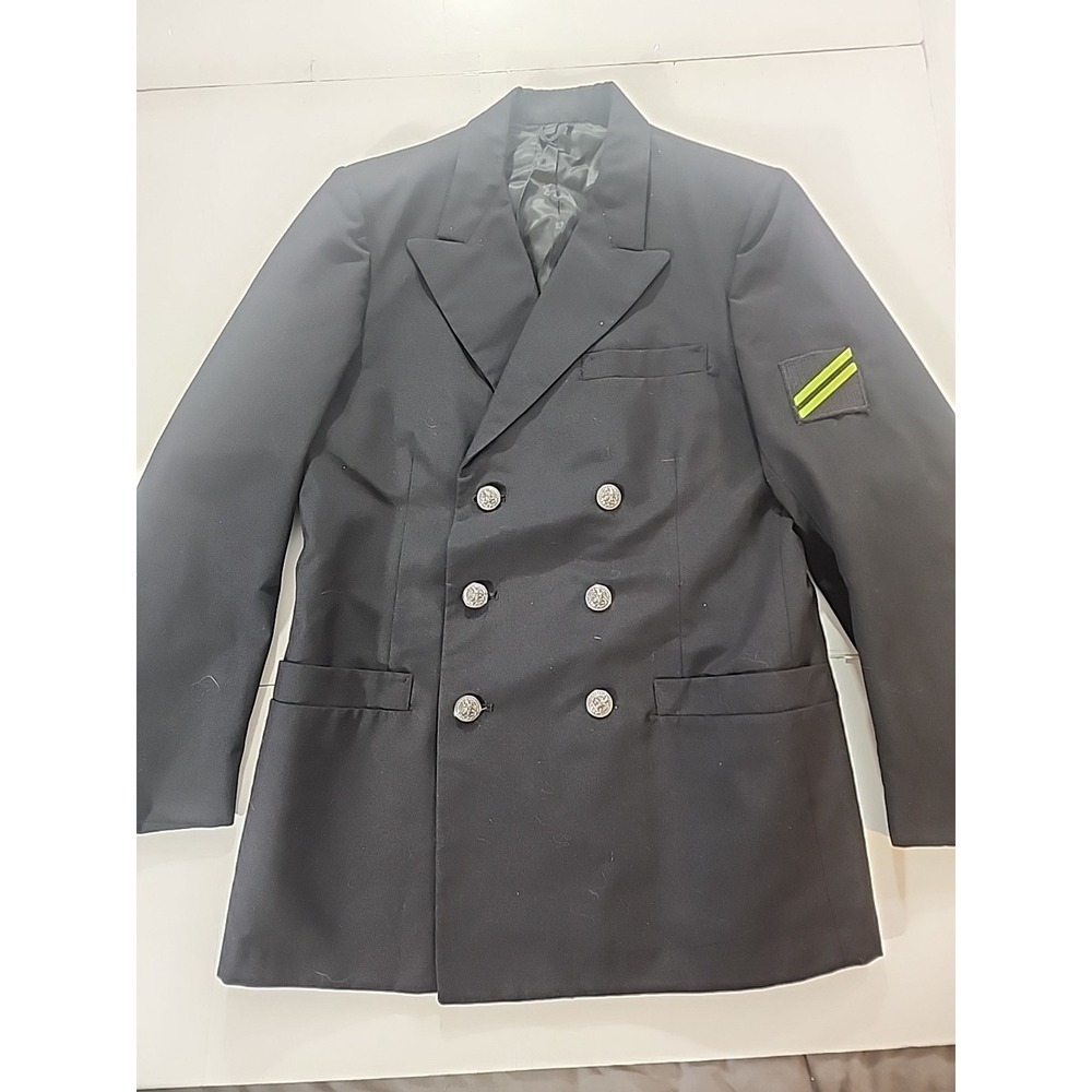 US NAVY Vintage 70s Wool Military Enlisted Peacoat Jacket Mens 38 R Overcoat USN